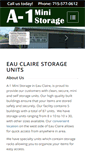 Mobile Screenshot of a-1ministorageeauclaire.com